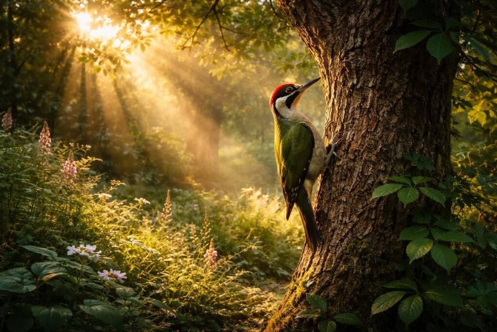 découvrez comment la signification spirituelle du pivert dans votre jardin peut éveiller votre intuition et enrichir votre connexion avec la nature.