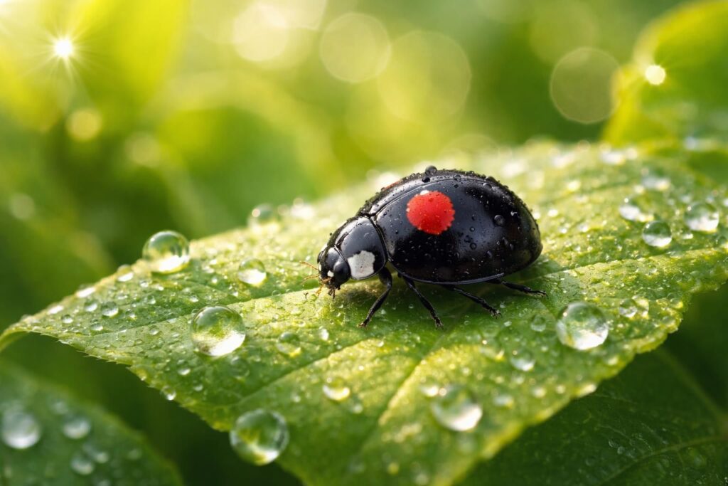 découvrez la signification de la coccinelle noire à point rouge et explorez son rôle symbolique ainsi que son pouvoir supposé d'attirer la chance et la protection.