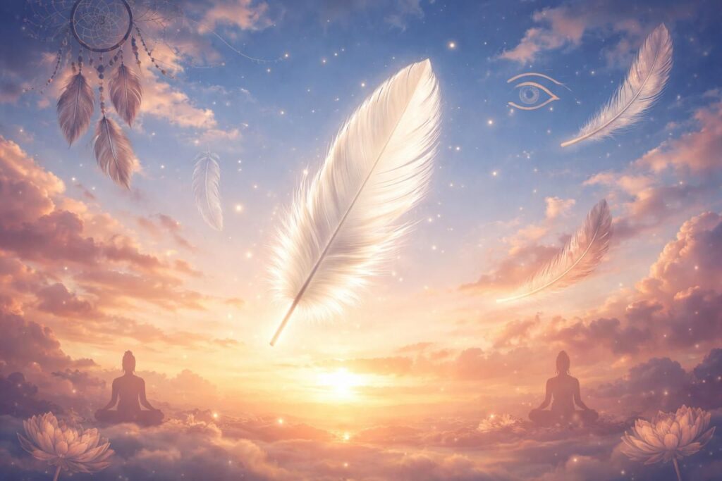 découvrez les différentes significations spirituelles de la plume qui tombe du ciel à travers diverses cultures et comprenez son symbolisme unique.