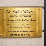Plaque médecin spécialiste