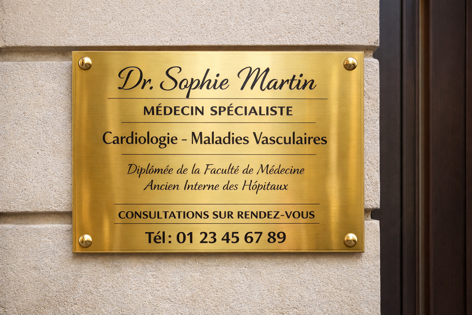 Plaque médecin spécialiste