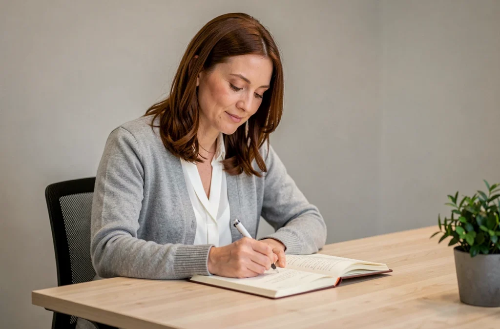 Amélie Meurin, psychologue-psychothérapeute à Villeneuve-d'Ascq, dans son bureau de consultation