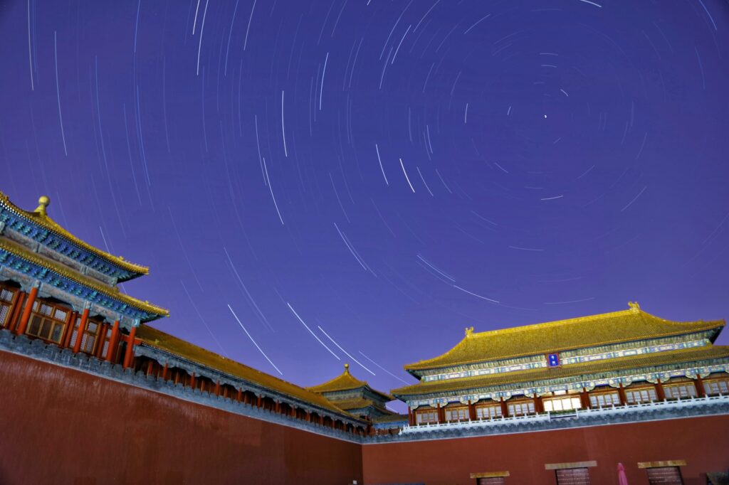 time-lapse photography of temple